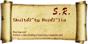 Skultéty Rozália névjegykártya