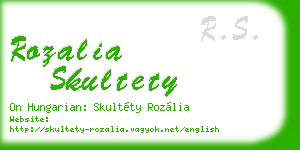 rozalia skultety business card